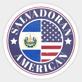 Proud Salvadoran-American Badge - El Salvador Flag Sticker